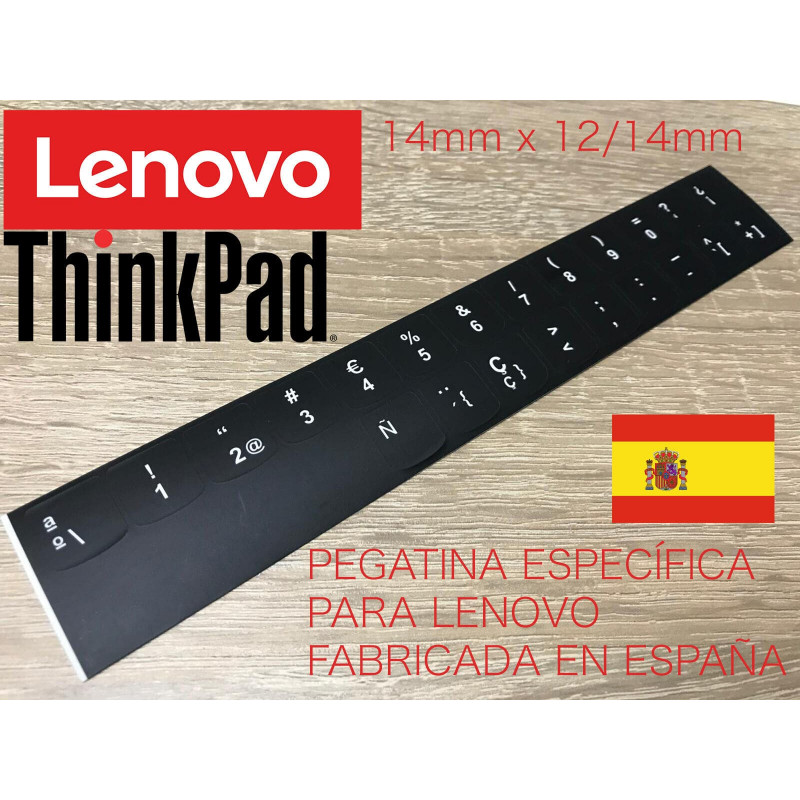 Kit Pegatina Teclado LENOVO THINKPAD IDEAPAD Español FORMA REDONDEADA 14mm x 14mm Kit Pegatina Teclado LENOVO THINKPAD IDEAPAD Español FORMA REDONDEADA 14mm x 14mm