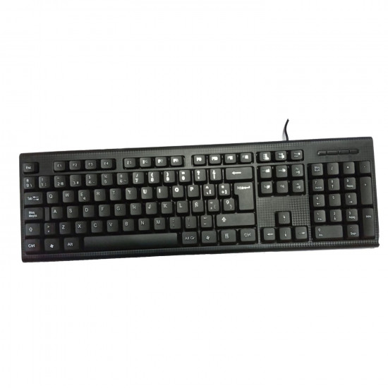Kit Teclado + Ratón USB PCCASE Wired Negro, Nuevo
