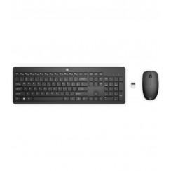 Kit Teclado y Ratón HP 235 Wireless KB+DNGL+Mouse Español, USB, Negro, Nuevo