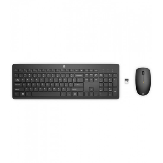 Kit Teclado y Ratón HP 235 Wireless KB+DNGL+Mouse Español, USB, Negro, Nuevo