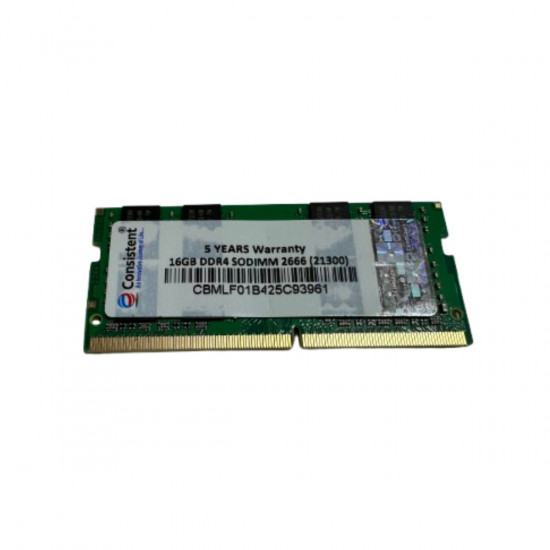 Memoria RAM Consistent 16GB DDR4 SODIMM 2666MHz 21300 MB/s Memoria RAM Consistent 16GB DDR4 SODIMM 2666MHz 21300 MB/s