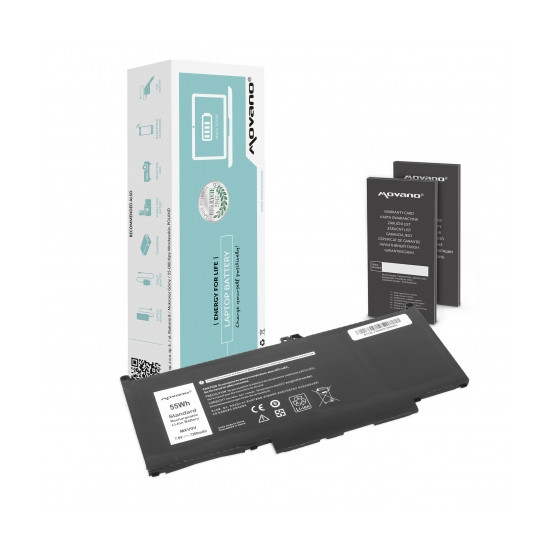 Movano Batería para Dell Latitude 5300, 5310, 7300 (7200 mAh) 7.6V