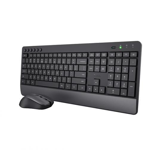 Pack Teclado + Ratón Trust TREZO (24531) Inalámbrico Wireless Negro, Nuevo