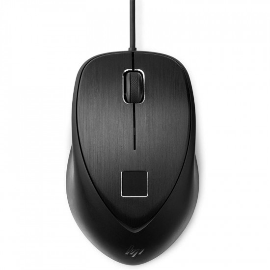 Ratón HP USB Fingerprint con Sensor de Huellas Negro, Km0 Caja Original