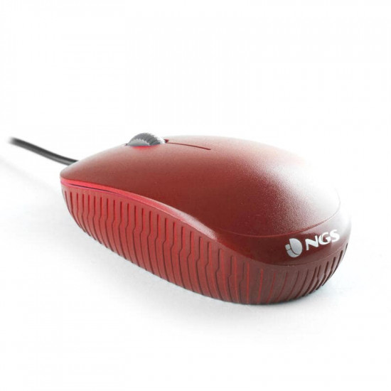 Ratón óptico NGS Flame Rojo 1000 DPI, Km0 Caja Original