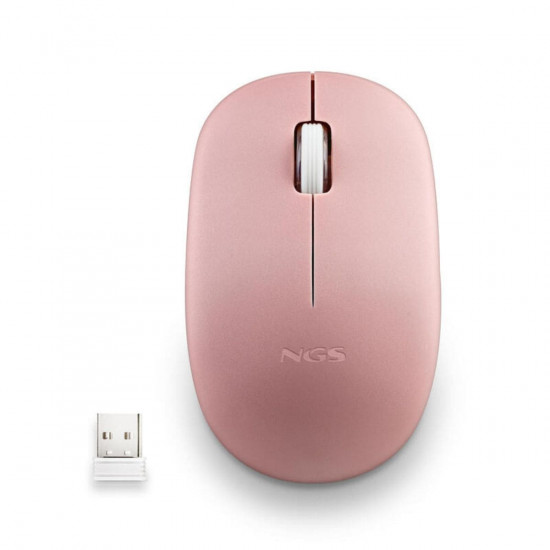 Ratón óptico NGS FOG Pro Wireless Inalámbrico 1000 DPI, Rosa, Nuevo