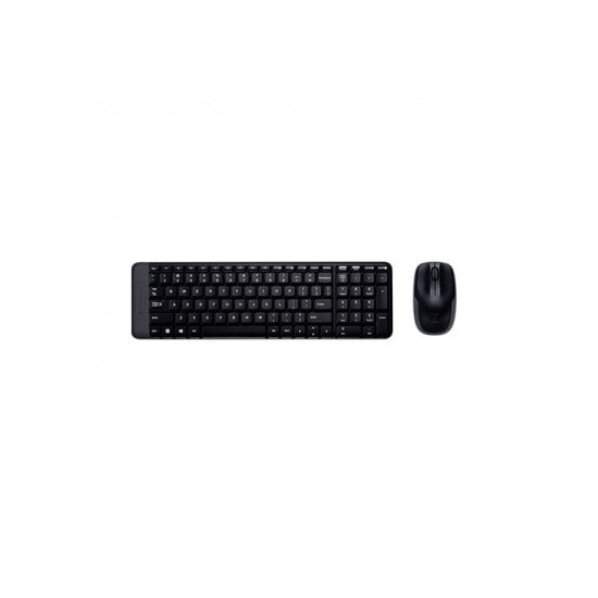 Teclado + Ratón Logitech MK220 Inalámbrico Wireless, Negro, Nuevo