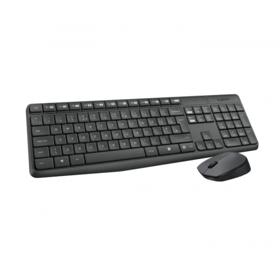 Teclado + Ratón Logitech MK235 Inalámbrico Wireless, Negro, Nuevo