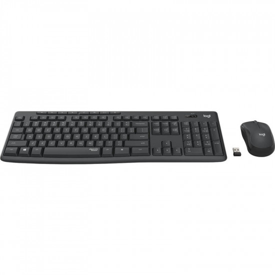 Teclado + Ratón Logitech MK295 Silent Touch, Negro, Nuevo