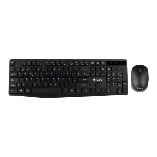 Teclado + Ratón NGS Wireless ALLURE KIT, Negro, Nuevo