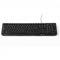 Teclado NGS Wired Funky v3 Idioma Francés Color Negro Con 12 Teclas Multimedia, Nuevo