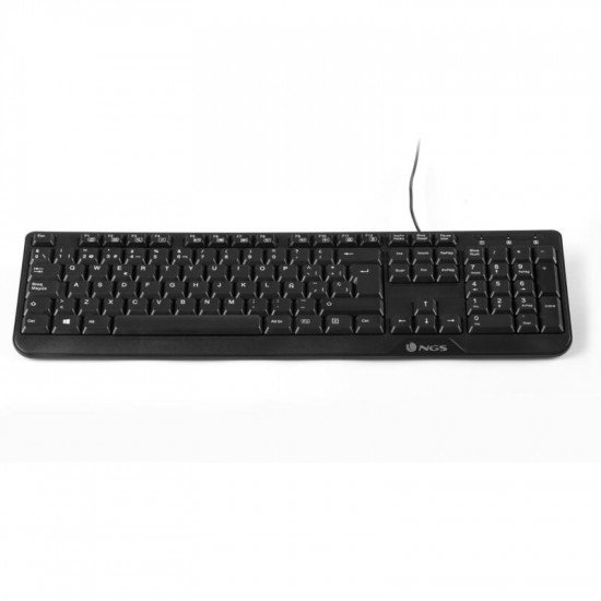 Teclado NGS Wired Funky v3 Idioma Francés Color Negro Con 12 Teclas Multimedia, Nuevo