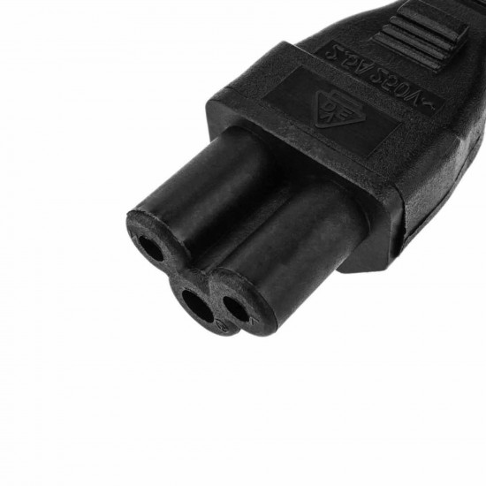Cable de alimentación Schuko C5 UE de 3 clavijas, cable C5