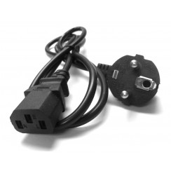 Cable de Alimentación Schuko Tipo F C13, Negro, Nuevo