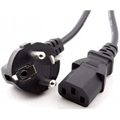 Cable de Alimentación Schuko Tipo F C13, Negro, Nuevo