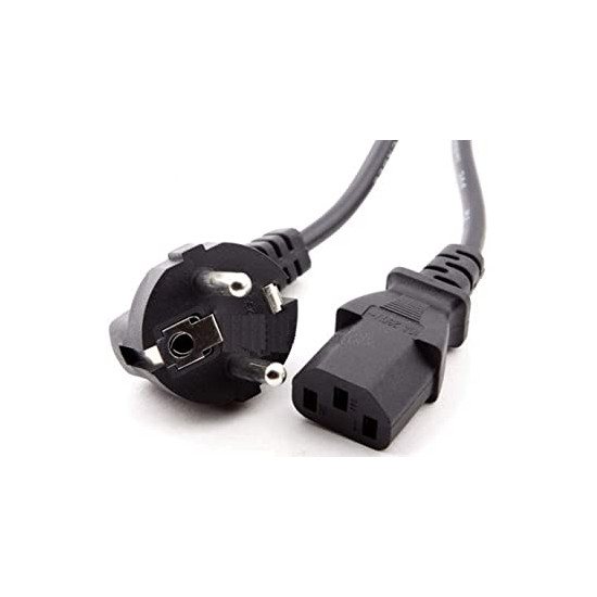 Cable de Alimentación Schuko Tipo F C13, Negro, Nuevo